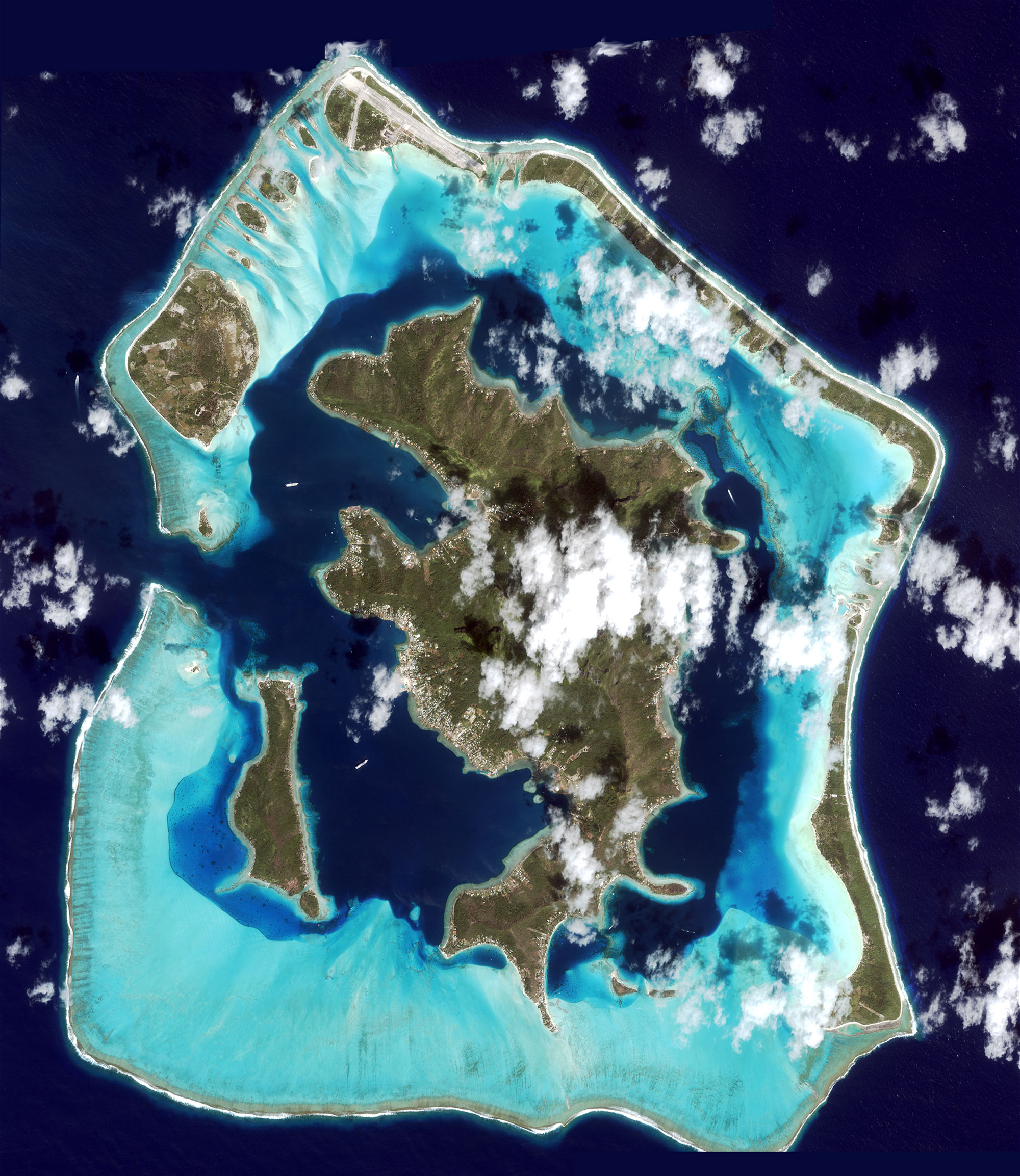 Satellite Image of Bora Bora