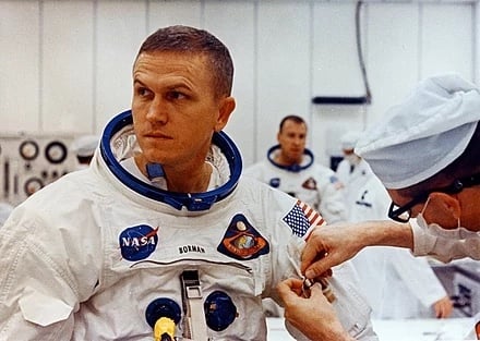 Frank Borman in NASA astronaut suit