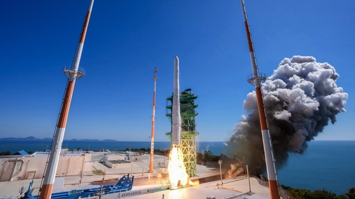 A Nuri rocket launches from South Korea